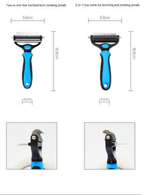 HKM-8821181 Pet Hair Unknotting Comb - Two-in-One Design with Dense Teeth for Effective Grooming