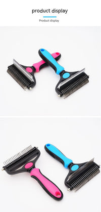 HKM-8821181 Pet Hair Unknotting Comb - Two-in-One Design with Dense Teeth for Effective Grooming