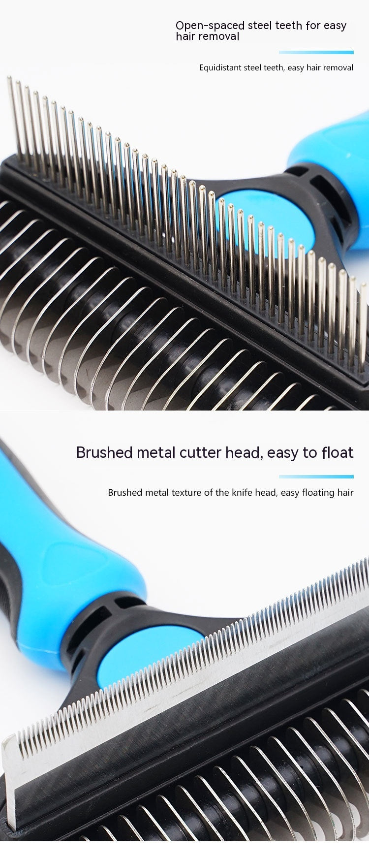 HKM-8821181 Pet Hair Unknotting Comb - Two-in-One Design with Dense Teeth for Effective Grooming
