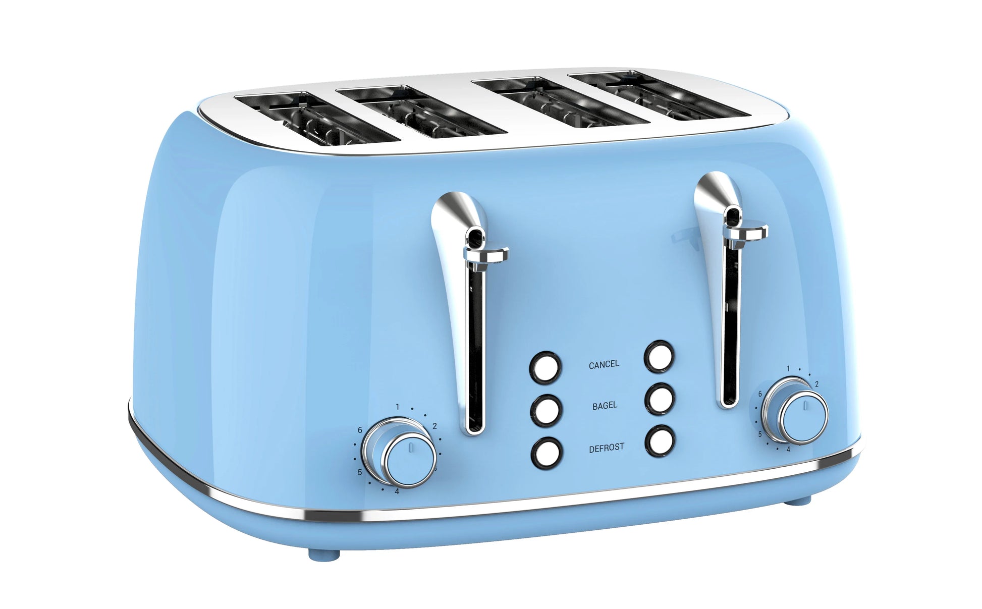 HKM-882131 Stainless Steel 4-Slice Electric Toaster with Sandwich Function and Bread Oven