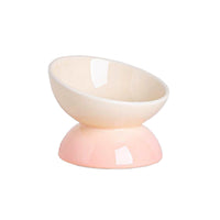 HKM-8821437 Ceramic Cat Bowl with Oblique Mouth and Cervical Spine Protection in Gradient Colors