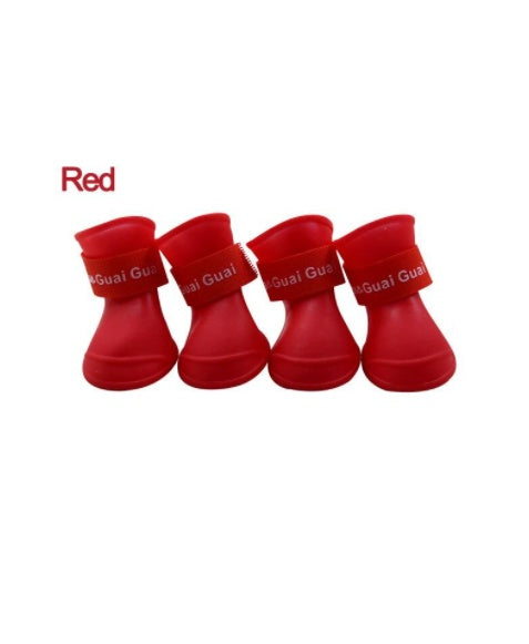 HKM-8822205 Soft Silicone Waterproof Pet Shoes in Multiple Colors