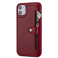 HKM-882259 Magnetic Buckle Flip Cover for iPhone 11, 11 Pro, 11 Pro Max - Stylish Imitation Leather Wallet Case