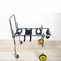 HKM-8822845 Pet Wheelchair for Disabled Cats and Dogs - Four-Wheel Support for Forelimb Disability