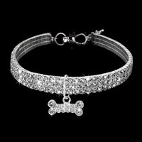 HKM-8823357 Alloy Dog Necklace with Adjustable Length ¨C Available in White, Pink, and Blue