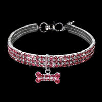 HKM-8823357 Alloy Dog Necklace with Adjustable Length ¨C Available in White, Pink, and Blue