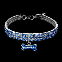 HKM-8823357 Alloy Dog Necklace with Adjustable Length ¨C Available in White, Pink, and Blue