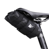 HKM-882451 Lightweight Black Bicycle Saddle Bag - 1L Polyester Tail Storage Kit