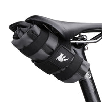 HKM-882451 Lightweight Black Bicycle Saddle Bag - 1L Polyester Tail Storage Kit