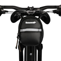 HKM-882451 Lightweight Black Bicycle Saddle Bag - 1L Polyester Tail Storage Kit