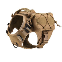 HKM-882451 Tactical Dog Training Vest for Outdoor Activities - Available in Black, Camo, Army Green, and Khaki