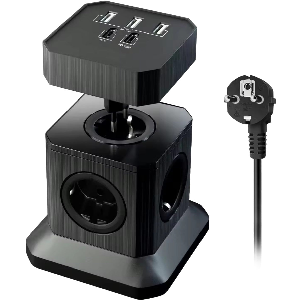 HKM-882579 Black Electrical Socket for Standard Home Use