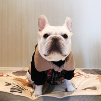 HKM-8825917 Autumn and Winter Cotton Vest in Brown Plaid for Pets, Size M to XXL