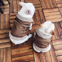 HKM-8825917 Autumn and Winter Cotton Vest in Brown Plaid for Pets, Size M to XXL