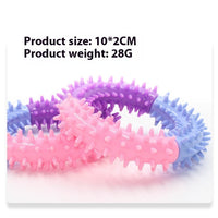 HKM-8826173 Three-Color TPR Dog Molar Chew Toy Ring for Pets