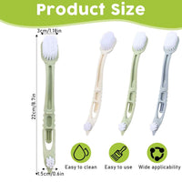 HKM-8826941 Bird Cage Cleaning Tool with Long Handle and Dual Brush Heads - Essential Accessory for Easy Maintenance