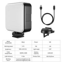 HKM-882707 5600K LED Video Light Cube for Laptop Video Conferencing with Clip and Shelf