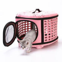 HKM-8827581 EVA Portable Collapsible Pet Backpack - Breathable Dog Carrier - 45x38x32cm - Available in Black, Pink, Champagne, Gray