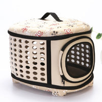 HKM-8827581 EVA Portable Collapsible Pet Backpack - Breathable Dog Carrier - 45x38x32cm - Available in Black, Pink, Champagne, Gray