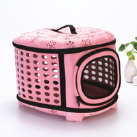 HKM-8827581 EVA Portable Collapsible Pet Backpack - Breathable Dog Carrier - 45x38x32cm - Available in Black, Pink, Champagne, Gray