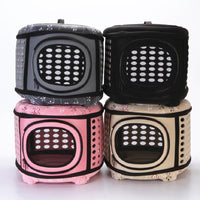 HKM-8827581 EVA Portable Collapsible Pet Backpack - Breathable Dog Carrier - 45x38x32cm - Available in Black, Pink, Champagne, Gray