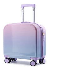 HKM-882771 Kids 20 Inch ABS Suitcase with Spinner Wheels - Square Travel Luggage for Students