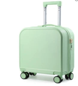 HKM-882771 Kids 20 Inch ABS Suitcase with Spinner Wheels - Square Travel Luggage for Students