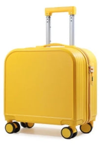 HKM-882771 Kids 20 Inch ABS Suitcase with Spinner Wheels - Square Travel Luggage for Students