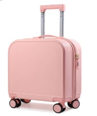 HKM-882771 Kids 20 Inch ABS Suitcase with Spinner Wheels - Square Travel Luggage for Students