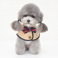 HKM-8828733 Casual Washed Cotton Pet Bow Tie Saliva Towel - Adjustable Neck Sizes S, M, L