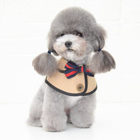 HKM-8828733 Casual Washed Cotton Pet Bow Tie Saliva Towel - Adjustable Neck Sizes S, M, L
