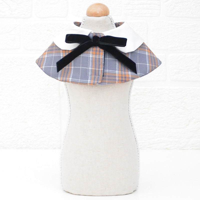 HKM-8828733 Casual Washed Cotton Pet Bow Tie Saliva Towel - Adjustable Neck Sizes S, M, L