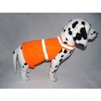 HKM-8829501 Reflective Fluorescent Dog Safety Vest - Casual Polyester in Yellow & Orange, Sizes S, M, L