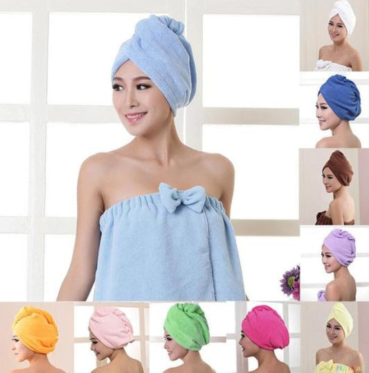 HKM-882963 Absorbent Microfiber Hair Dryer Cap for Quick and Easy Drying