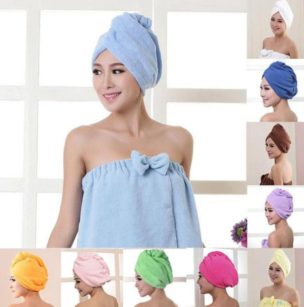 HKM-882963 Absorbent Microfiber Hair Dryer Cap for Quick and Easy Drying
