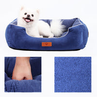 HKM-883027 Double-Sided Cloth Dog and Cat Litter Mat in Red, Blue, and Brown - Multiple Sizes Available