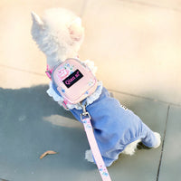 HKM-8830909 Adjustable Pet Traction Vest Harness - Pink & Lake Blue Options