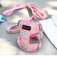 HKM-8830909 Adjustable Pet Traction Vest Harness - Pink & Lake Blue Options