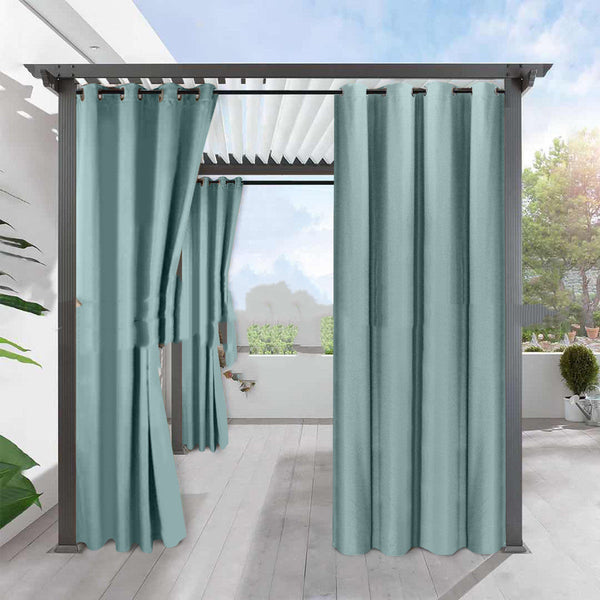 HKM-883091 Full Blackout Solid Color Fine Linen Waterproof Curtain for Heat Insulation and Sun Protection