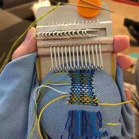 HKM-883219 Portable Stainless Steel & Wood Knitting Machine Tool Package with Rubber Bands and Manual