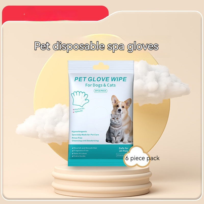 HKM-8832701 Pet Cleaning Essentials Set: Disposable Gloves, Wipes, and Foot Foam