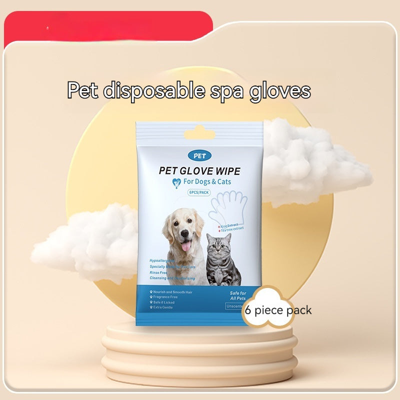 HKM-8832701 Pet Cleaning Essentials Set: Disposable Gloves, Wipes, and Foot Foam