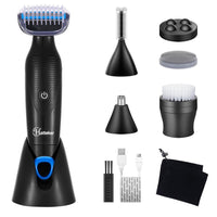 HKM-883283 Multi-Functional Waterproof USB Rechargeable Portable Electric Shaving Razor with Accessories