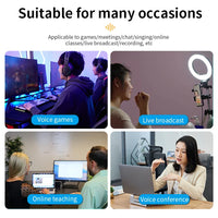 HKM-883283 Professional 3.5mm Wired Condenser Microphone for PC and Desktop Audio Recording