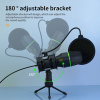 HKM-883283 Professional 3.5mm Wired Condenser Microphone for PC and Desktop Audio Recording