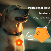 HKM-8833085 Pet Night Safety Light for Dogs and Cats - Rechargeable Silicone Pendant with Flashing Modes