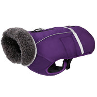 HKM-8836541 Reflective Waterproof Vest for Big Dogs - Warm Polar Fleece Lining, Comfortable Fit