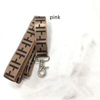 HKM-8836669 Brown Dog Collar with Leash Set for Small and Medium Breeds
