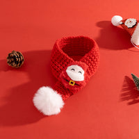 HKM-8837437 Christmas-Themed Cat Scarf with Stripe Patterns - Various Holiday Designs Available