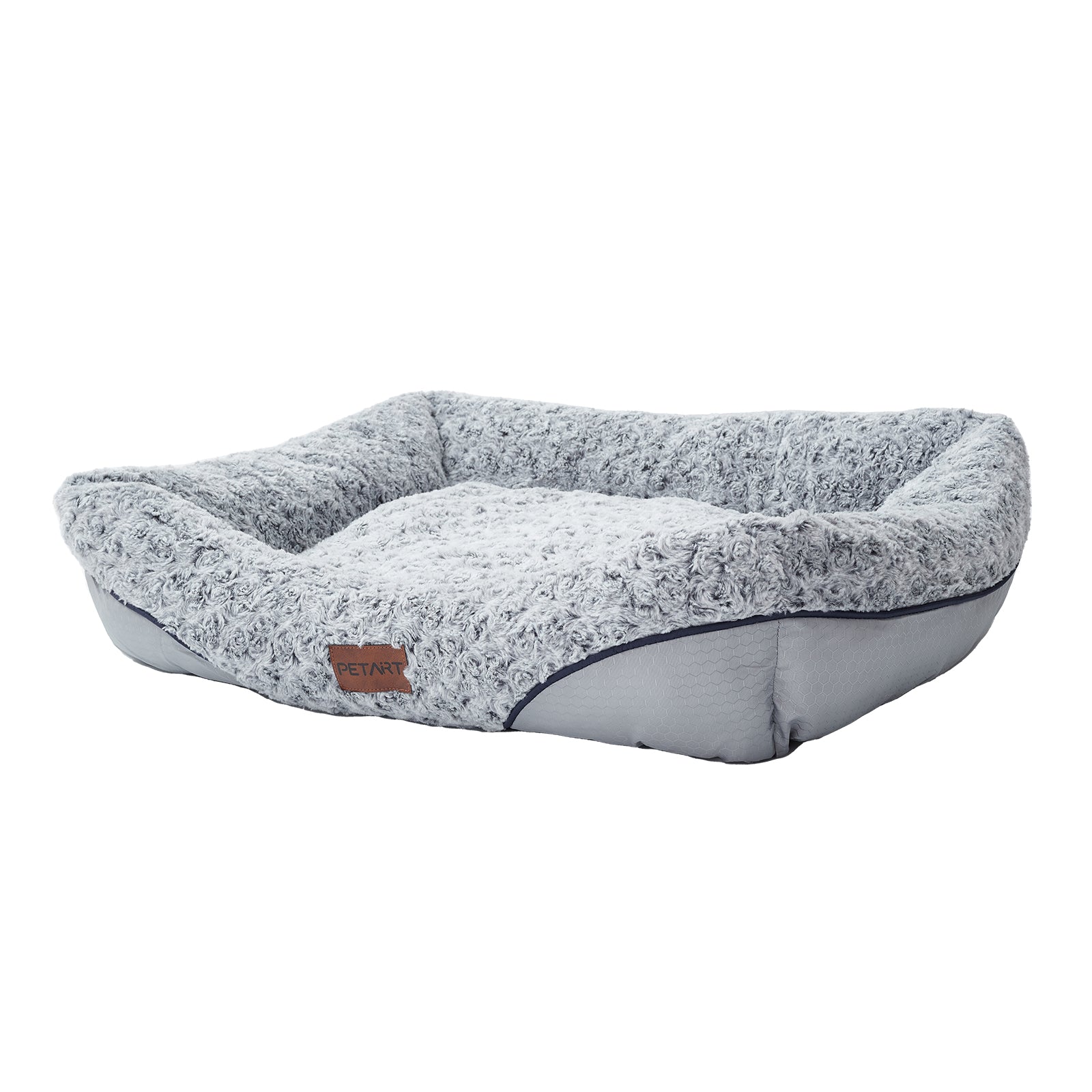 HKM-8838333 Calming Rose Velvet Dog Bed with Removable Cushion for Small to Medium Dogs